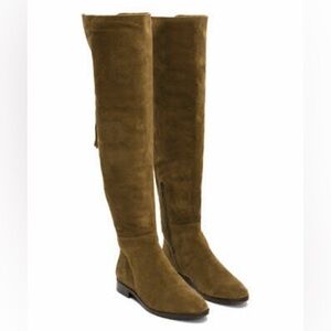 Frye Olive Suede Over-the-Knee Boots
